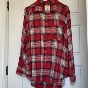 C&C California Red and White Plaid‎ Button-Down Shirt
